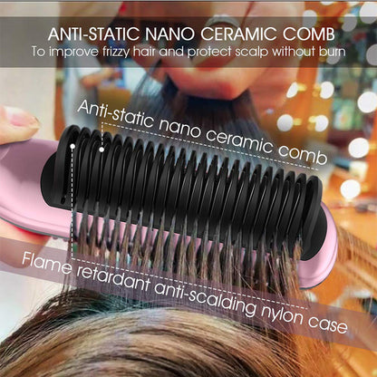 Hair Curler And Straightener Dual-use Straight Comb Electric Hair Straightener